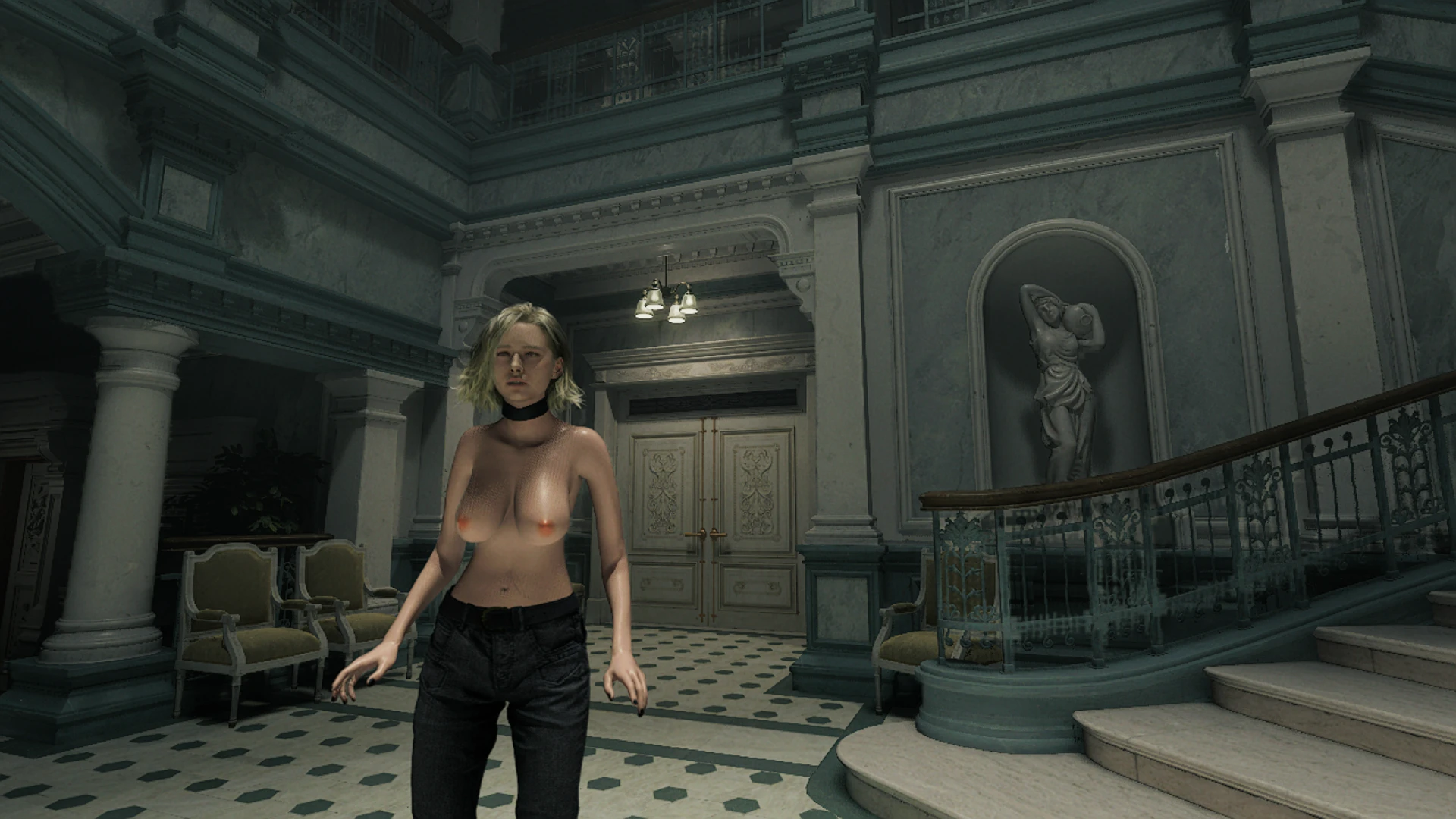 Resident Evil Requiem — Топлес-версия Грейс Эшкрофт с физикой тела (Анимации) - фото №5