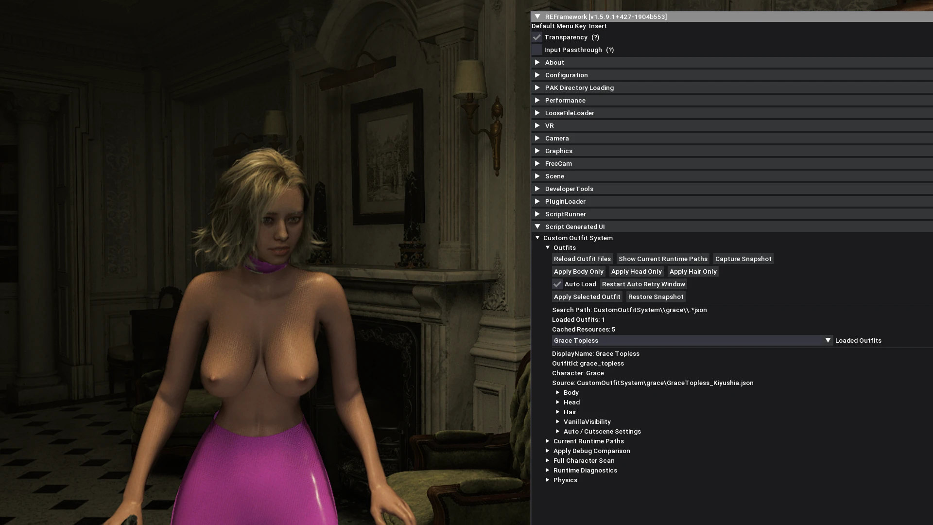 Resident Evil Requiem — Топлес-версия Грейс Эшкрофт с физикой тела